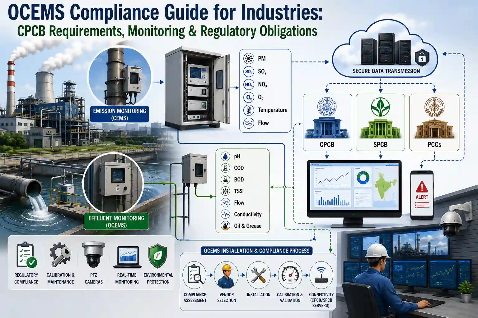 OCEMS analyzer calibration and maintenance procedures