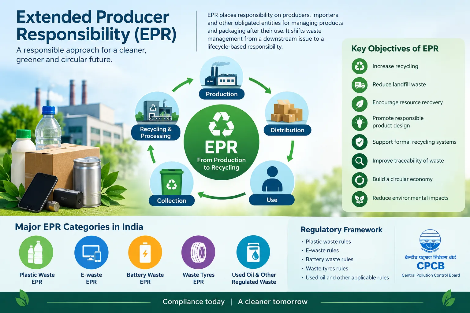 Extended Producer Responsibility EPR framework and recycling process in India