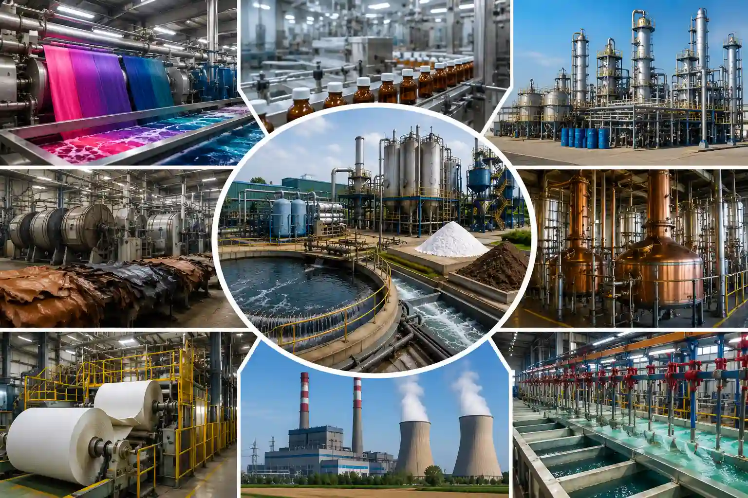 Industries implementing Zero Liquid Discharge (ZLD) systems for wastewater treatment and water reuse