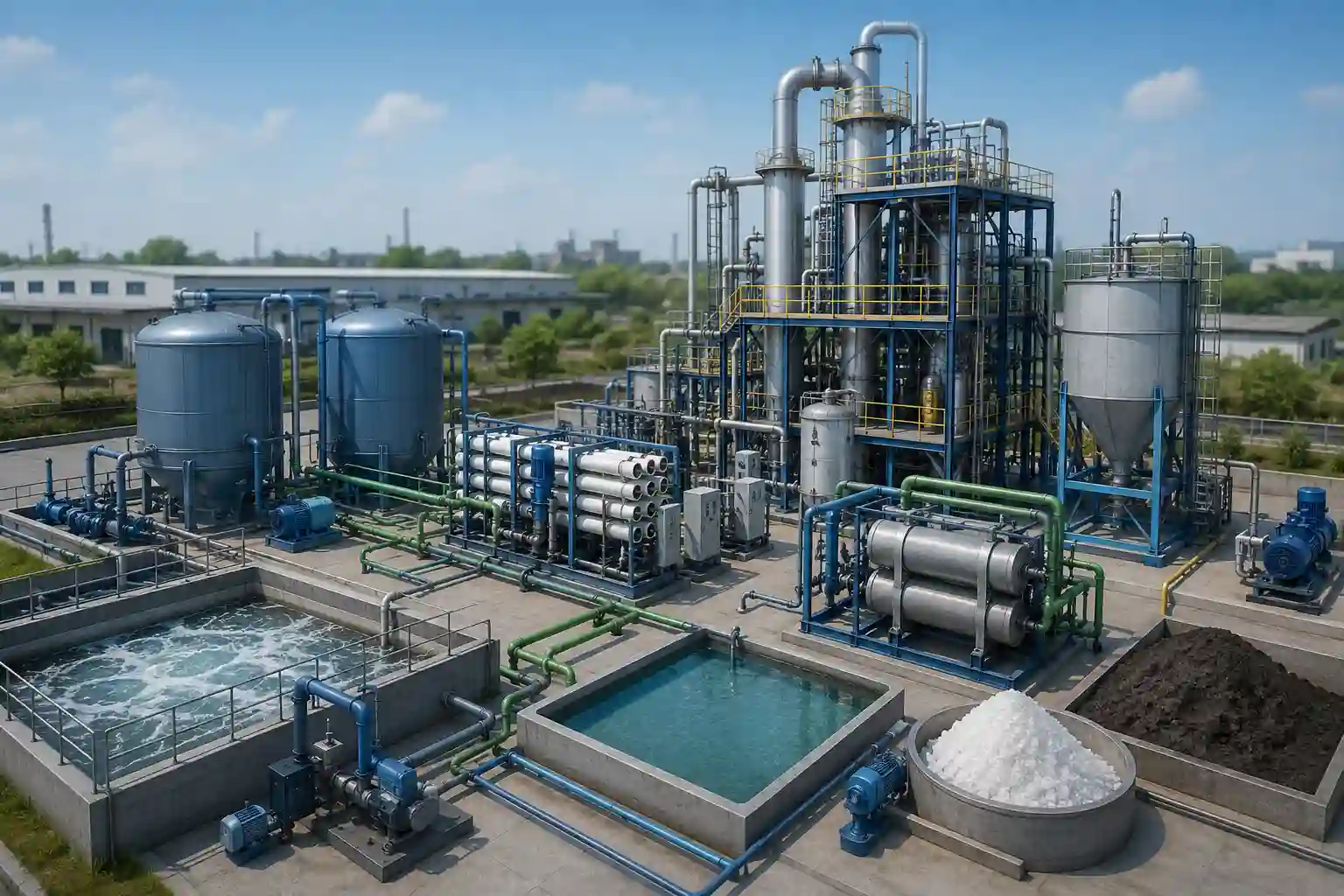 Zero Liquid Discharge (ZLD) industrial wastewater treatment system