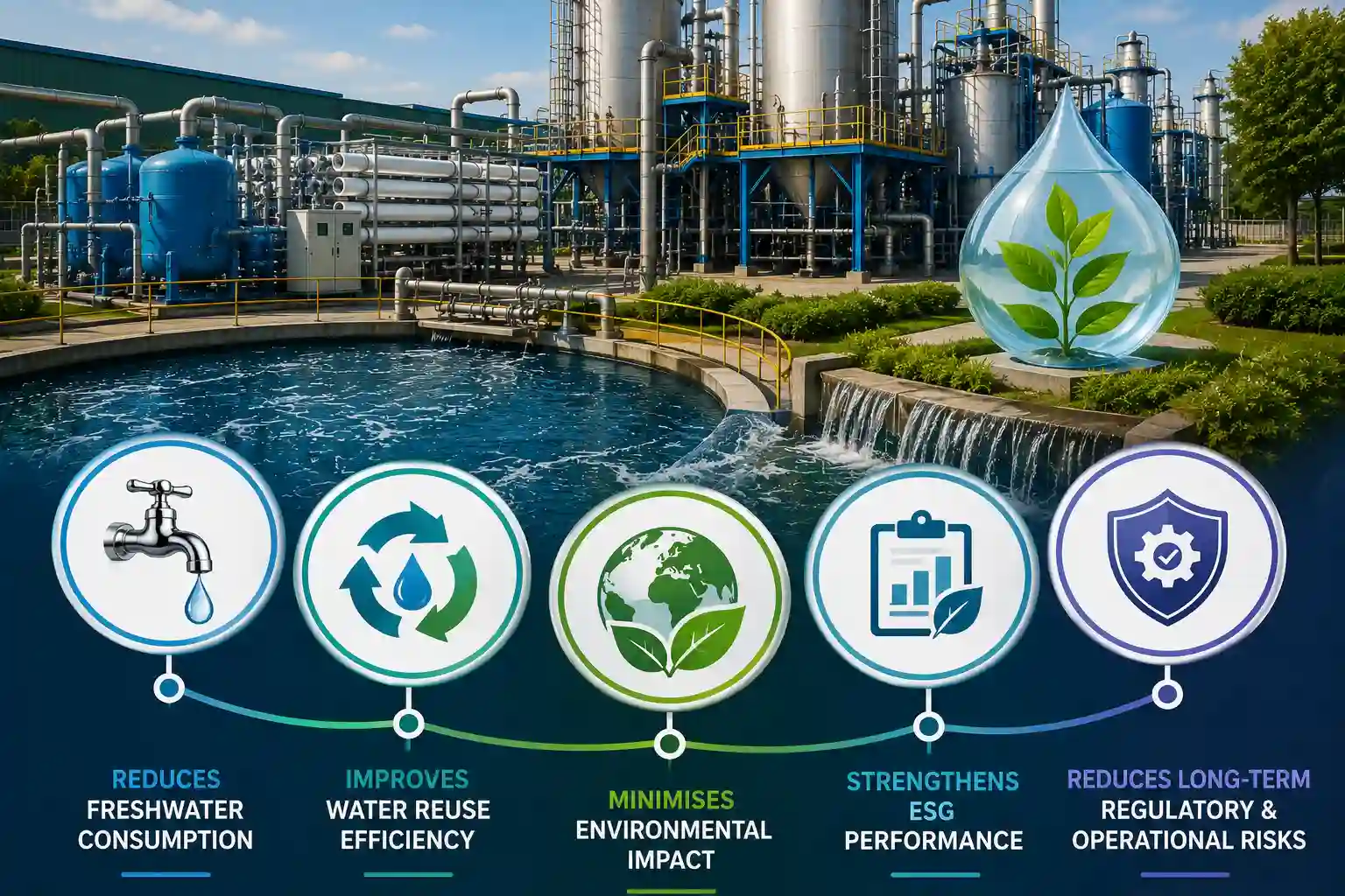 Zero Liquid Discharge (ZLD) compliance supporting water conservation and environmental regulatory compliance